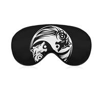 Viking Wolf - Máscara de ojos para dormir, para hombres, mujeres, niños, para dormir de noche, cubierta de sombra de ojos y venda para los ojos, bloquea la luz