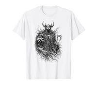 Vikingo con Casco Hacha Cuervo Valhalla Mitología nórdica Camiseta