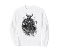 Vikingo con Casco Hacha Cuervo Valhalla Mitología nórdica Sudadera