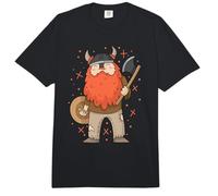 Vikingo con Casco Rojo de Barba Completa y Hacha Comfort Colors Adult Heavyweight T-Shirt