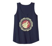 Vikingo Diciendo Mejor ser un Lobo de Odín Que un Cordero de Dios Camiseta sin Mangas, Mujer, Azul Marino, M