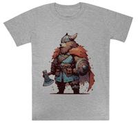 Vikingo Guerrero Oso Kids Grey tee Camiseta De Manga Corta para Niños Kids Grey tee Children Short Sleeve T-Shirt