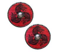 Vikingos de madera, escudo de madera, escudo de vikingos, escudo de guerrero escandinavo, decoración de pared vikingos auténtica y elegante, decoración perfecta y adecuada para sala de estar