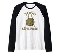 Vikingos Inglaterra Historia Naefre Forgyt 1066 Nunca Camiseta Manga Raglan