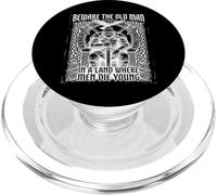 Vikings Beware Old Man In A Land Where Men Die Young PopSockets PopGrip para MagSafe
