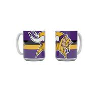 Vikings NFL - Taza de café (450 ml), diseño de logotipo triple