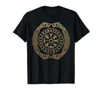 Vikings Warriors Mito nórdico Valhalla Vegvisir Camiseta