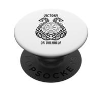 Vikings Warriors Norse Myth Victory Or Valhalla PopSockets PopGrip Adhesivo