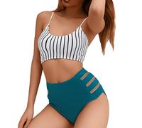 Vikinis para Mujeres Bikini Mujer Bikinis para Short 2025 El Chico Que Me Gusta No Es Un Push Up Sin Tirantes Top con Aros Bañadores Palabra De Honor Tanga Bañador Conjunto Blanco Deportivos