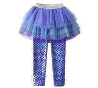VIKITA Leggings con Falda Pantalones Largos para Sirena Niñas Fs111 4-5Y