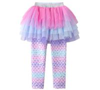 VIKITA Leggings con Falda Pantalones Largos para Sirena Niñas Fs119 5-6Y