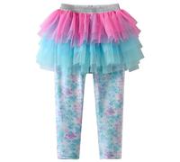 VIKITA Leggings con Falda Pantalones Largos para Sirena Niñas Fs126 5-6Y