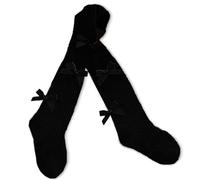 VIKITA Medias Niña Tejido Leggings Con Lazo F5011Negro 11-12 años