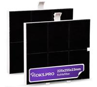 Viоks.pro - 2 filtros de carbón para campanas extractoras, 255 x 225 x 23 mm, repuesto para campana Balay 00361047 361047 FKS170BSH DHZ5136 LZ51351/Constructa