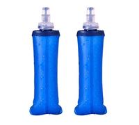 VIKSAUN 2 piezas Botella de Agua Plegable 250 ML Bolsa de Hidratación Deportiva, Soft Flask Botella Flexible Plegable, para Mochila de Hidratación Cinturón Correr Ciclismo Maratón Senderismo