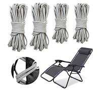 VIKSAUN 4 Piezas Cordones de Repuesto universales Jardín hamacas Cuerdas Elásticas Cuerda para Tumbona Silla de Gravedad Cero reclinables de jardín Tumbona y Silla elástica (4 Piezas