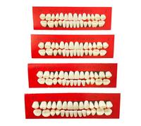 VIKSAUN 4 piezas Dentadura Sonrisa Dientes Cosméticos Temporales Superior Inferior Aparatos Ortopédicos Kit Dientes Postizos Carillas Dentales Decoración Utilería para Halloween (4 piezas)
