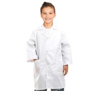 VIKSAUN Disfraz de Científico Disfraz de Medico Niño Infantil juguete de experimento científico para Niña Niños Abrigo de Laboratorio Juego de disfraz de científico Regalos (Blanco)