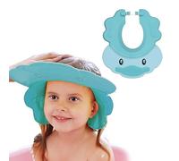 VIKSAUN Gorro de Champú para Bebé Gorro de Ducha para Niños, Gorro de Ducha Ajustable para Niños, Protege Los Ojos y Las Orejas del Bebé Durante el Champú y el Baño, Ducha De bebé Gorro Suave (Blue)