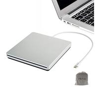 VikTck USB-C Superdrive - Unidad externa de DVD/CD para laptop, USB 3.0/tipo C, grabadora de CD/DVD externa, reproductor de DVD portátil para laptop, computadora de escritorio, Apple, Mac, Windows 11