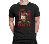 Viktor Tsoi Forever Russia Music Rock Viktor Tsoi Mens T-Shirt Casual Cotton Tees Black Tops M