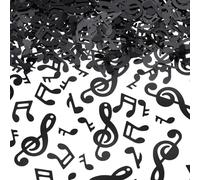 VIKY Confeti - Claves musicales decorativas, decoración de mesa, confeti negro, confeti de PVC, bodas, notas musicales, decoración de cumpleaños, clave de música, decoración de mesa, bautizo,