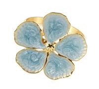 Vikye 10 Servilleteros de Flores Exquisito Diseño Floral para Cenas de Boda Hierro Duradero 1,69x1,69 Pulgadas (Blue)