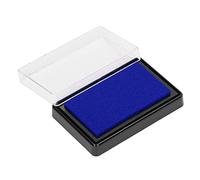 Vikye Almohadilla de Tinta para Huellas de bebé, Recuerdo Reutilizable Seguro para Bebés y Mascotas, No Tóxico, Fácil Limpieza, 9,3x6,5 Cm (Tinta azul)