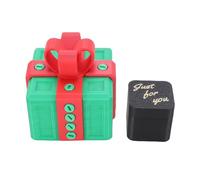 Vikye Caja de Regalo Molesta, Regalo de Broma Interactivo 3D con Tornillos, Divertidas Cajas de Rompecabezas para Regalos de Cumpleaños, Caja de Decoración de Almacenamiento (rojo verde)