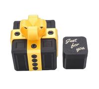 Vikye Caja de Regalo Molesta, Regalo de Broma Interactivo 3D con Tornillos, Divertidas Cajas de Rompecabezas para Regalos de Cumpleaños, Caja de Decoración de Almacenamiento (oro negro)