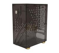 Vikye Carcasa para Ordenador Mini-ITX, Carcasa para PC con Panel Acrílico Transparente, Refrigeración de 360 Grados, Almohadillas Acolchadas para Placa Base Flex 1U Power de 170 X
