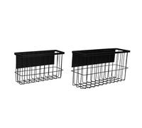 Vikye Cesta para Frigorífico, Cubo de Pelusa, Almacenamiento Duradero de Acero Al Carbono para Cocina, Dormitorio, Organizador, Juego de 2