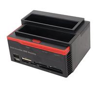 Vikye Estación de Acoplamiento HDD Dual Bay USB2.0 a IDE Función de Clonación Lector de Disco Duro 2.5/3.5in 8TB SSD (normativa Europea)