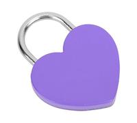 Vikye Exquisito Candado con Forma de Corazón, Candado con Llave, Suministros de Artesanía de Metal para Equipaje y Joyero, 45x59mm (PURPLE)