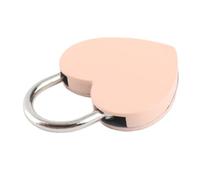 Vikye Exquisito Candado con Forma de Corazón, Candado con Llave, Suministros de Artesanía de Metal para Equipaje y Joyero, 45x59mm (PINK)