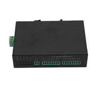Vikye Módem óptico RS232 RS485 RS422, Módem óptico Bidireccional Serie de 8 Puertos Compatible con 128 Dispositivos, Convertidor Serie RS232 RS485 RS422 a Fibra (Enchufe de la UE)