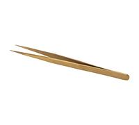 Vikye Precisión Twezers Resistencia Portátil Punto Fino Pinzas para Reparación de Cables Aleación de Aluminio de PC (GOLD)