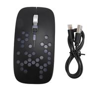 Vikye Ratón Inalámbrico con Carcasa Elegante, Ajuste de 3 dpi, Silencioso, Portátil, Iluminado en Tres Colores, Ratón de Alta Precisión para Ordenador Portátil y PC