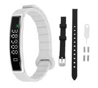 Vikye Smart Watch Health Tracker, BT 5.3 Pasos Tracking Pulsera Inteligente Resistente Al Agua para Hombres Mujeres, con Múltiples Modos Deportivos (Silver)