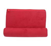 Vikye Soporte para Tableta Tipo Almohada, Soporte Suave para Tableta y Teléfono para Leer en la Cama, Tela de Ante Rojo, 9,6x6,5x4,7 Pulgadas