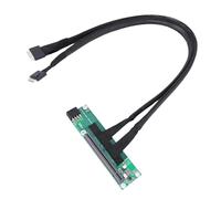 Vikye Tarjeta PCIe 4.0 16x Riser, SFF 8611 X2 Adaptador de Bifurcación, Gen4 Split Extender Cable 65 Cm Enchufe y Reproducción para la Placa Base de PC