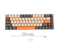 Vikye Teclado Mecánico, Retroiluminación RGB de 68 Teclas, Teclado Ergonómico Intercambiable en Caliente con Cable USB-C para PC Portátil con Interruptor Rojo