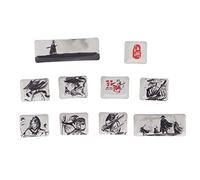 Vikye Teclas, Juego de Teclas Personalizadas de 10 Teclas, Teclas PBT con Diseño de Cultura Tradicional China, Compatibilidad para la Mayoría de Teclados Mecánicos de 61/87/104/108