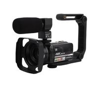 Vikye Videocámara 4K, Cámara Vlogging UHD de 64MP para Youtube, Zoom Digital 18X, Pantalla Táctil de 3 Pulgadas con Estabilizador de Micrófono, Tarjeta 32G y 2 Baterías