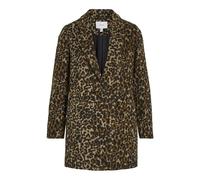VILA Abrigo recto con motivo de leopardo. Color estampado de leopardo
