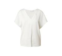 Vila Viellette V-Neck S/S Satin Top-Noos Blusa de Manga Corta, Blanco Nieve, 42 Mujeres