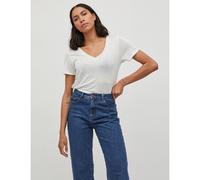 Vila Camiseta para mujer Vinoel Lurex S/S Top-Noos Cloud Dancer M