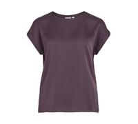 Vila Camiseta de satén para Mujer Viellette S/S Su-Noos, Plum, 38