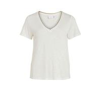 Vila Camiseta para Mujer Vinoel Lurex S/S Top-Noos, Cloud Dancer, M