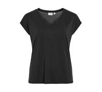 Vila Camiseta Vimodala con Cuello en V S/S para Mujer, Negro, XL